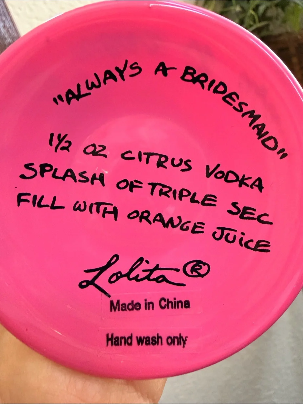 Lolita 'Always A Bridesmaid' Pink Martini Glass - Love My Martini Collection